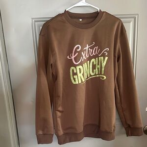 Brown Extra Grinchy (printed) Sweat Shirt